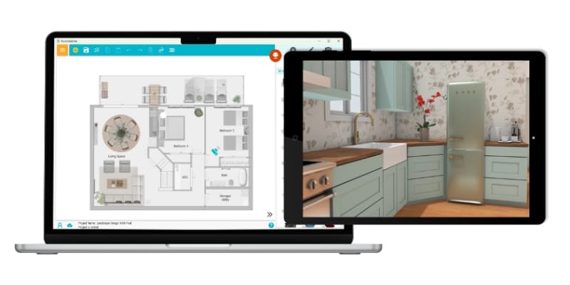RoomSketcher, a software for senior floor plans, is available on computers and tablets