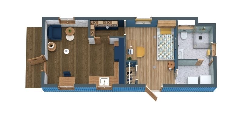 Shotgun-style 3D floor plam