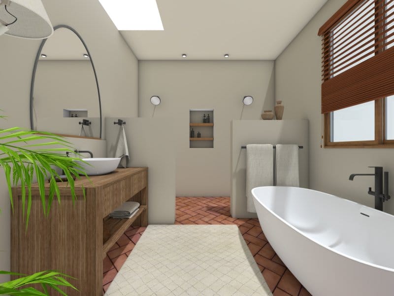 Southwestern bathroom style colors