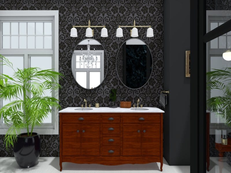 victorian style vanities and centerpieces