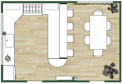 Vintage Maximalism U-Shaped Kitchen