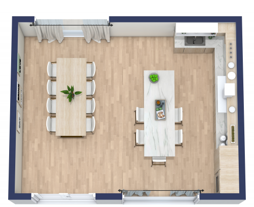 Scandinavian L-Shaped Kitchen