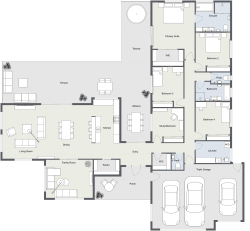 2500 sq ft House Plan